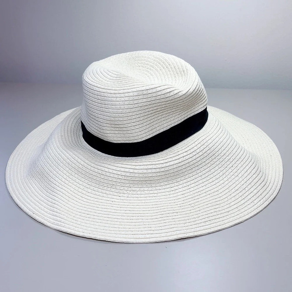 Aritzia Main Character Raven Straw Hat Color Natural And Black - Picture 2 of 7